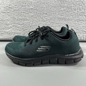 Skechers Sneakers Mens 9 Track Front Runner Lace up Green Black Memory Foam